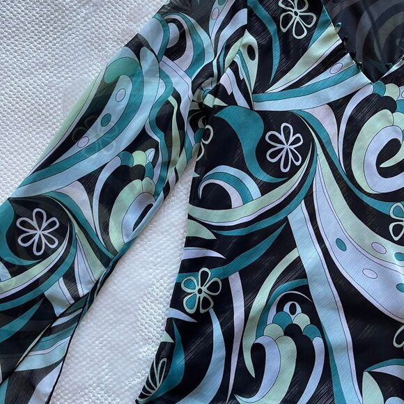 CATO RETRO SWIRL BELL-SLEEVE BLOUSE - Picture 2 of 4